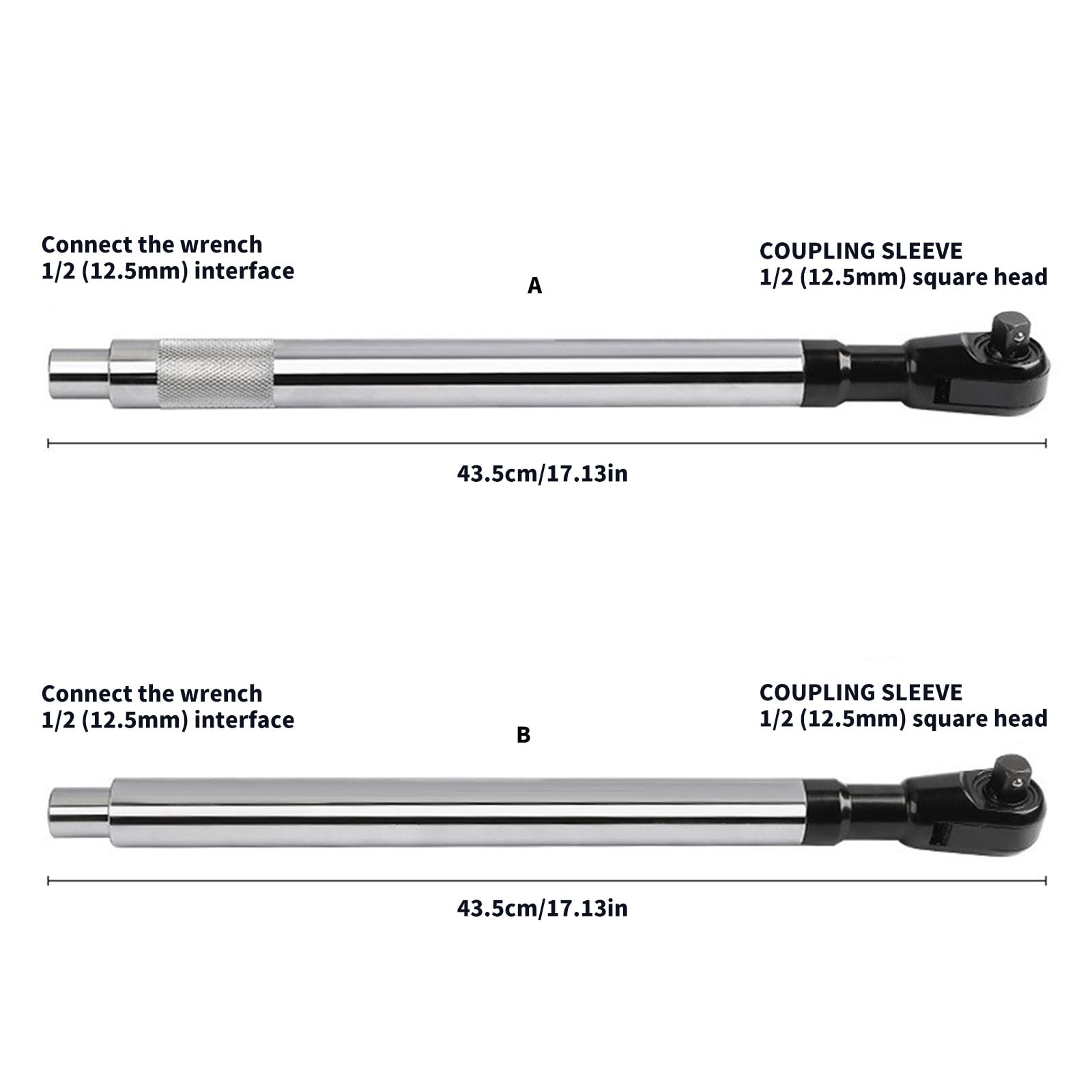 1/5.1 cm Heavy Duty Przedłużacz Klucz Grzechotkowy Przedłużenie do Wiertła Adapter Przemysłowe Konserwacja Narzędzia Ręczne Akcesoria Naprawa Motoryzacji Klucz grzechotkowy