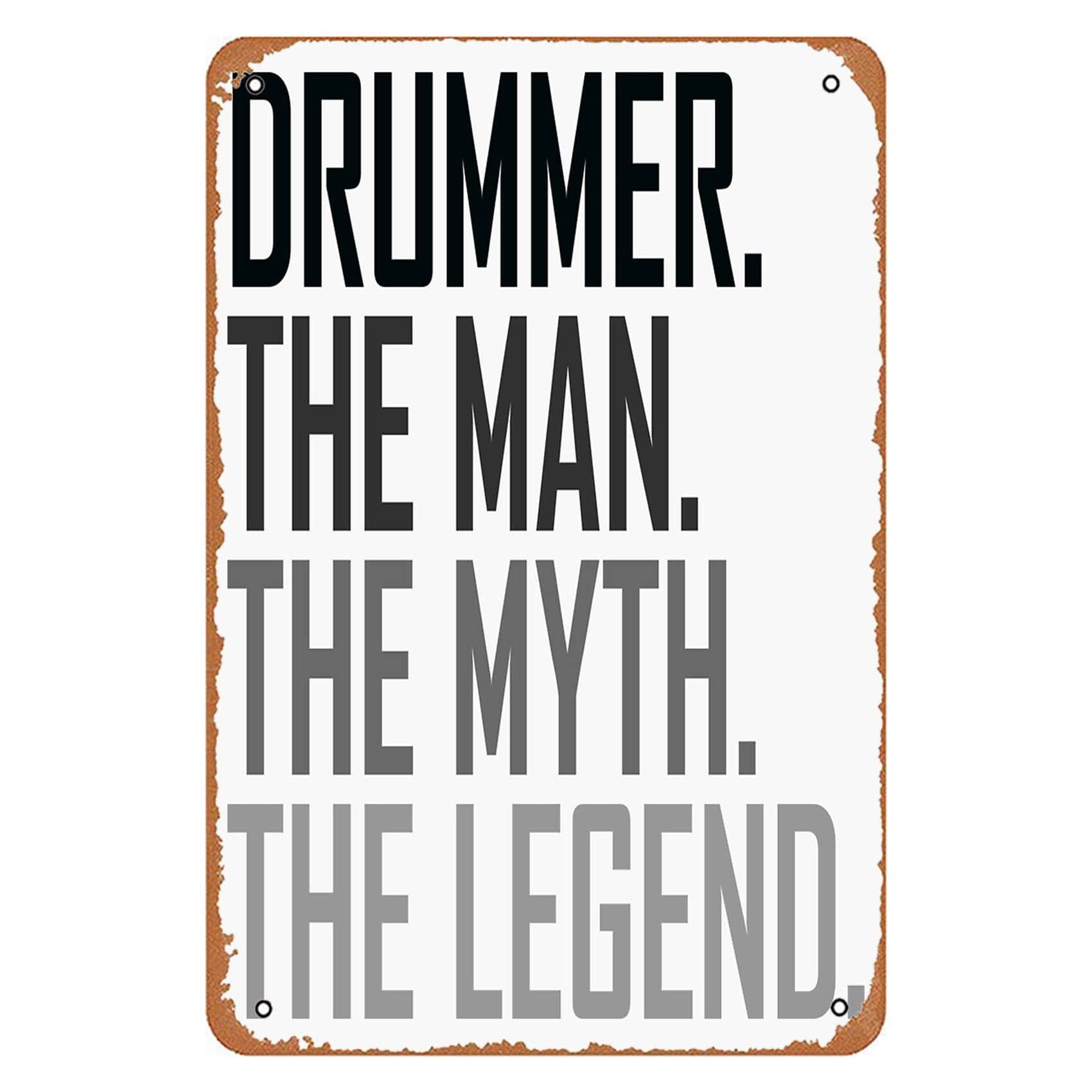 Kwqdozf As Pic Drummer The Man Profession Sign Wall Decor Art Poster Vintage Metal Tin Sig