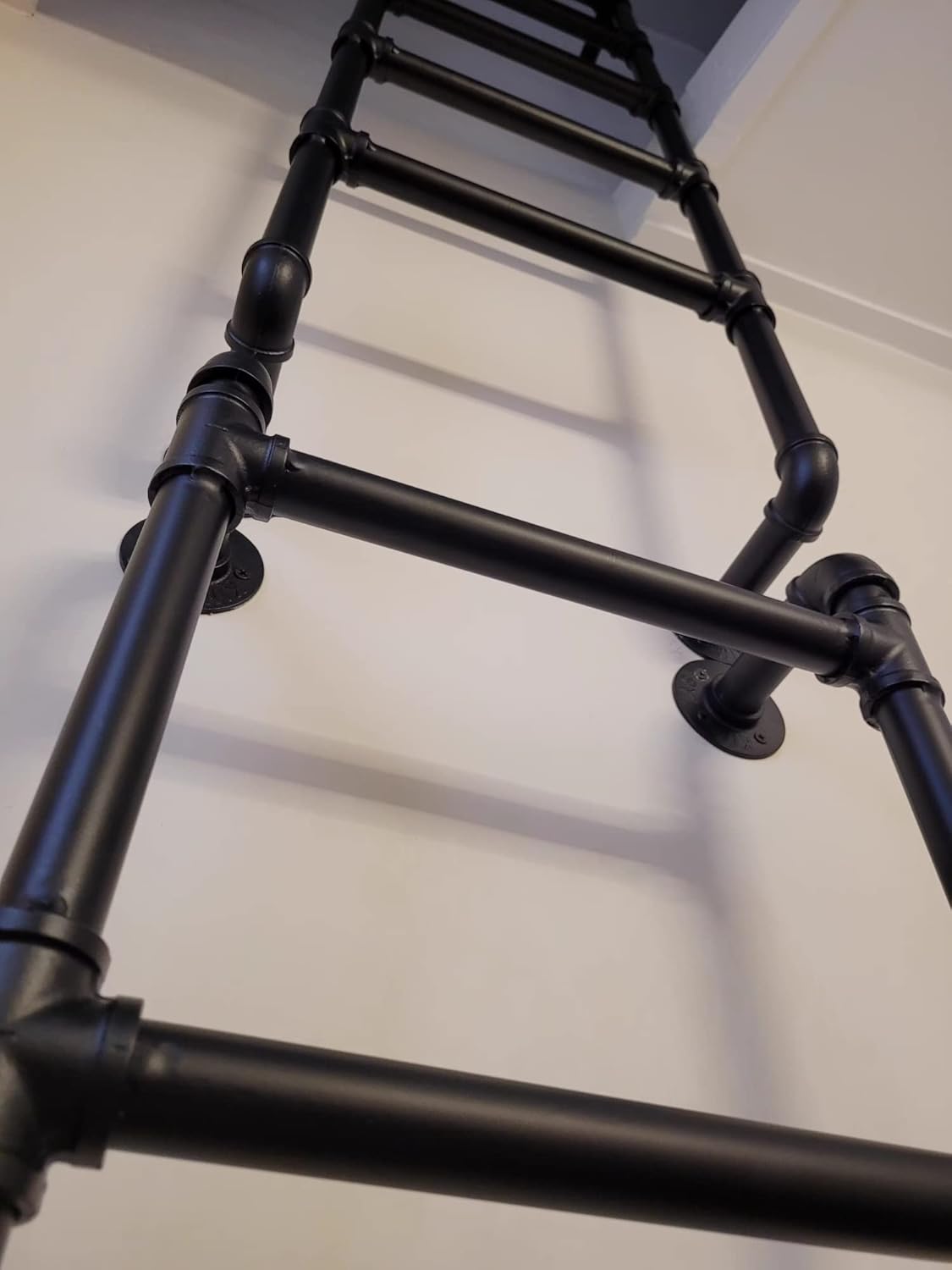 Loft Ladders 1m-1.7m Iron Fire Safety Attic Staircase Compact & Sturdy Home Access Solution for Basement & Outdoor Windows - Easy Storage & Installation