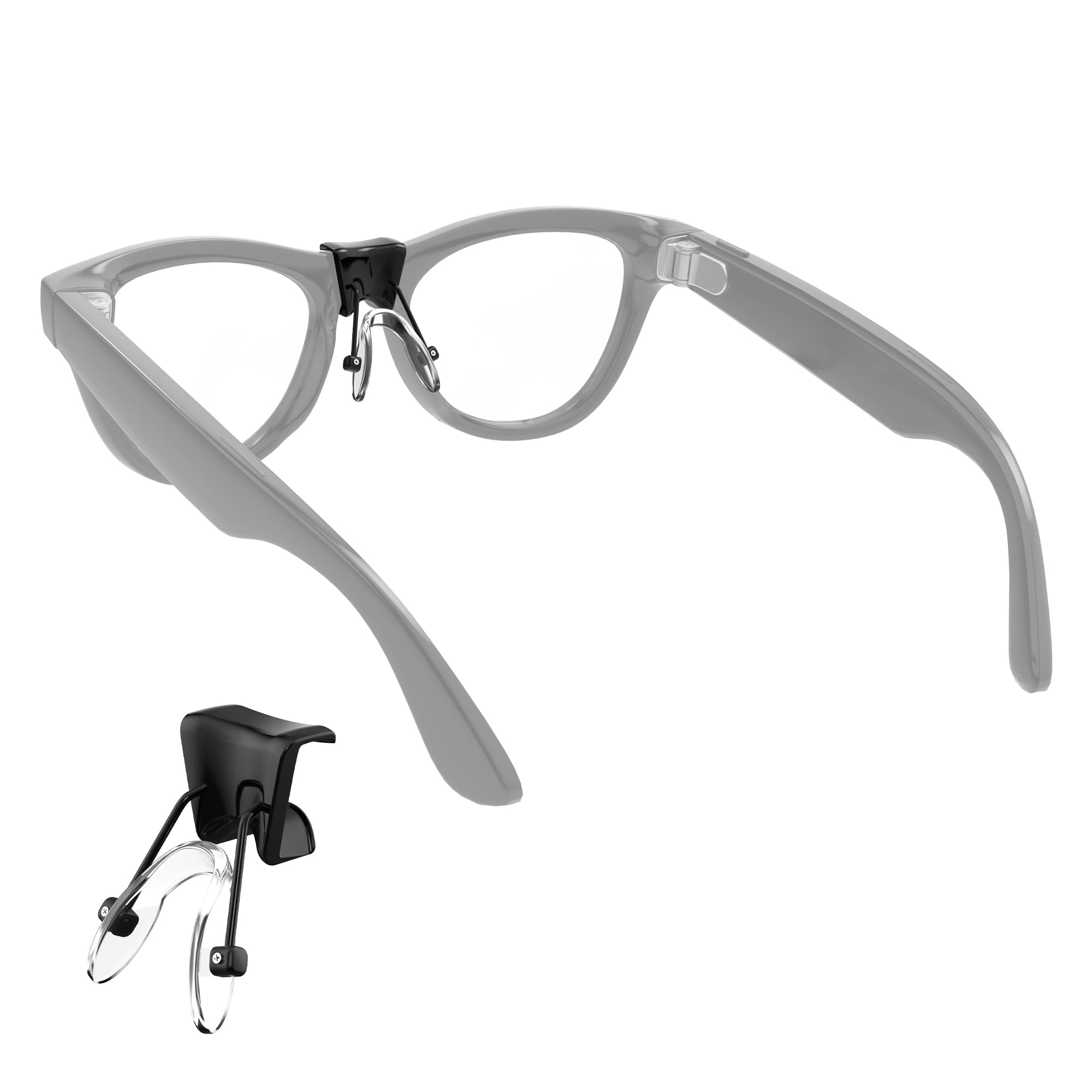 Eyeglass Nose Pads Compatible with Ray-Ban Meta Smart Glasses Accessories, Silicone Anti Slip Clip-on Glasses Nose Holder for Meta Smart Sunglasses (One-Piece)-image-12