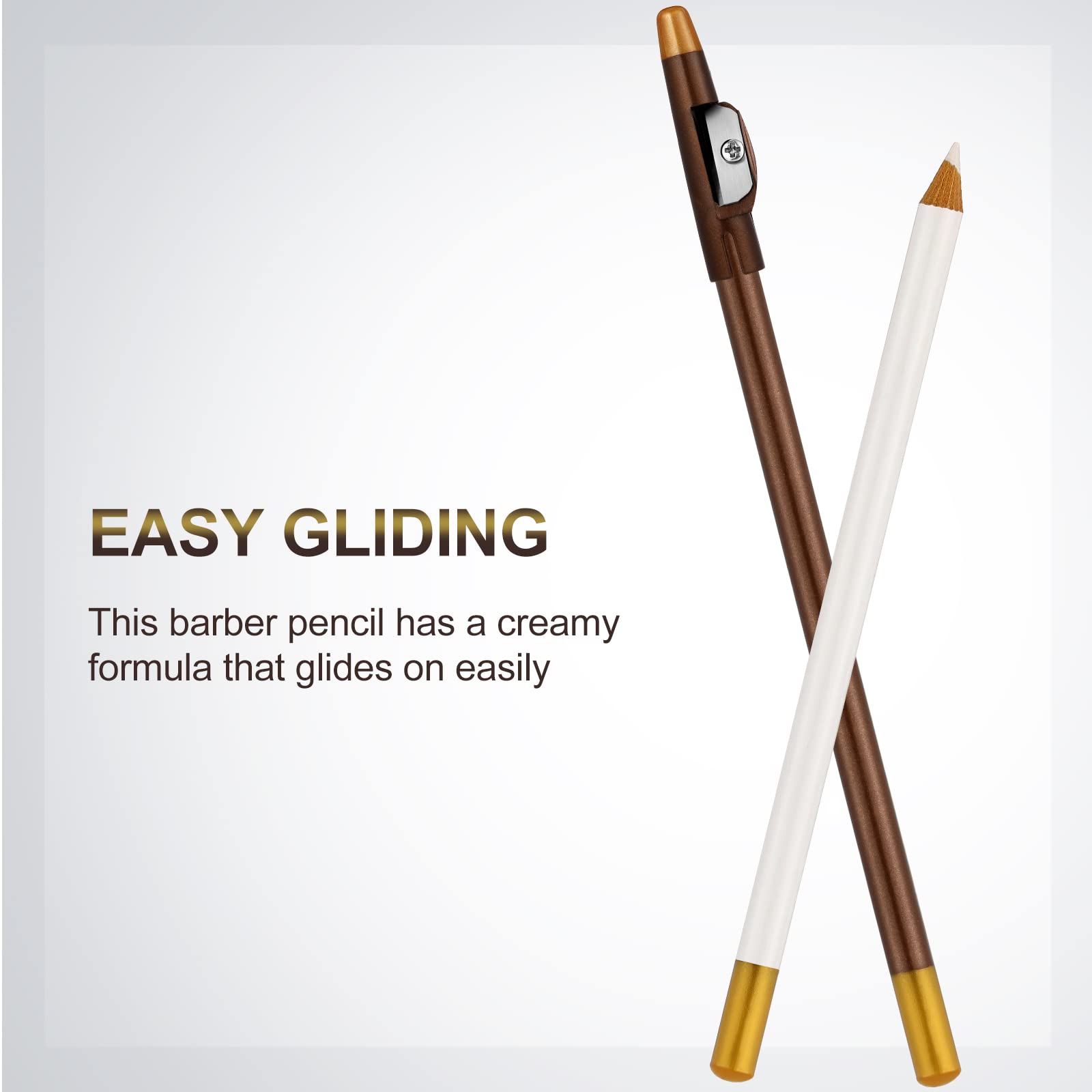 Buy 8 Pieces Barber Pencil with Built-in Sharpener Edge Hairline Razor ...