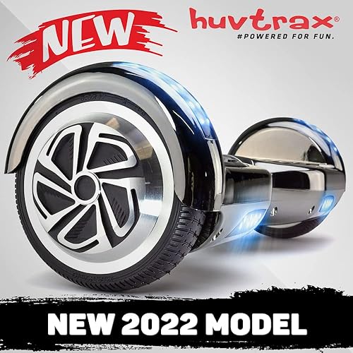 Miniatura 4 de HUVTRAX Hoverboard cromado de titanio 2 veces el tiempo de conducción El último modelo con ruedas de aluminio duraderas no de plástico Construido