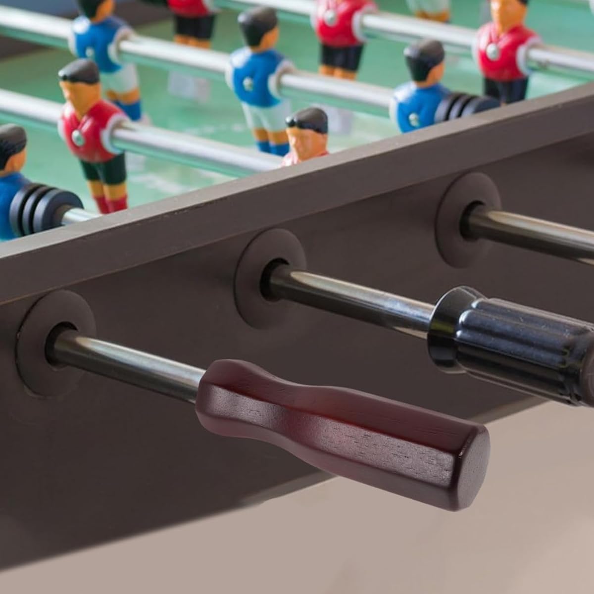 Paquete de 8 asas para futbolín, tapas de varillas, asas de madera para juegos de mesa, jugadores, interior