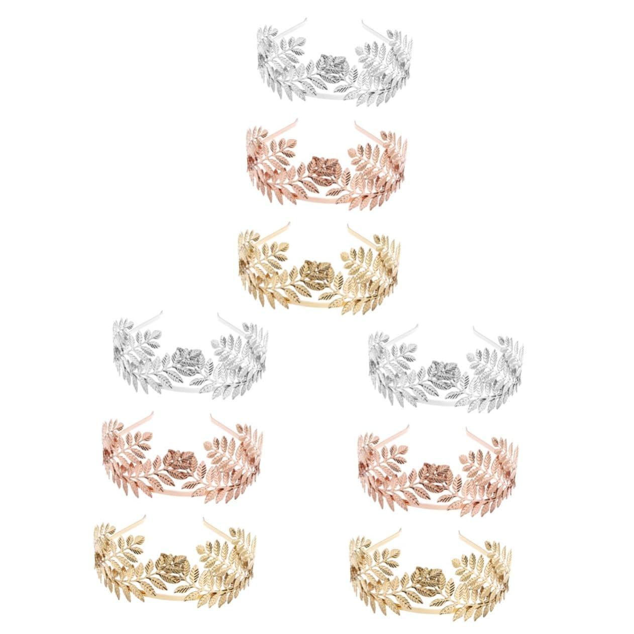 FRCOLOR 9stücke Blätterform Haarreif Für Braut Kopfband Gold Silber Und Roségold Kreativer Haarschmuck Für Hochzeiten Und Besondere Anlässe