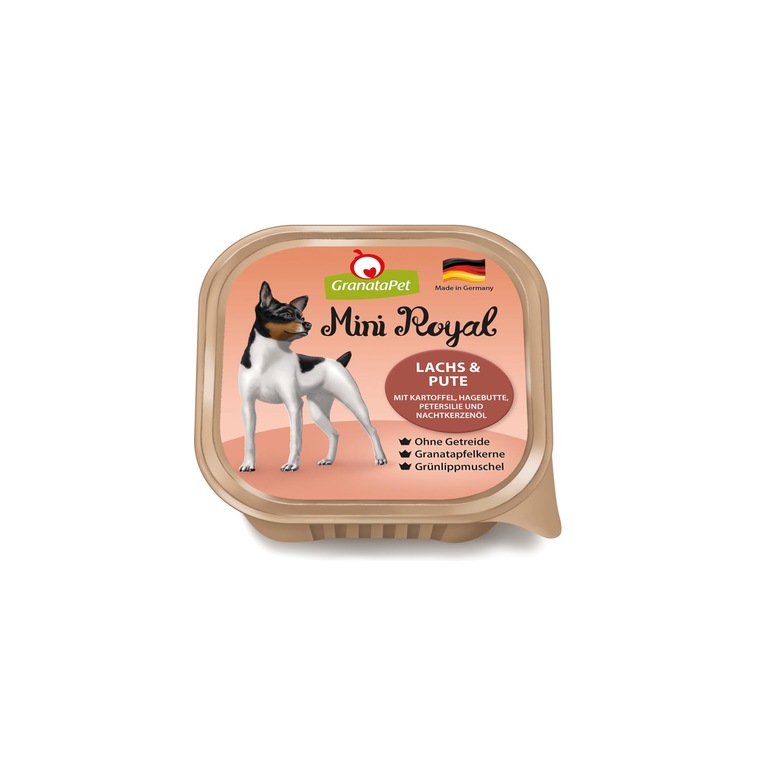 GranataPet Mini Royal Salmon & Pavo, Comida húmeda para Perros, sin Cereales y sin azúcar añadida, pienso Completo para Perros Adultos, 11 x 150 g