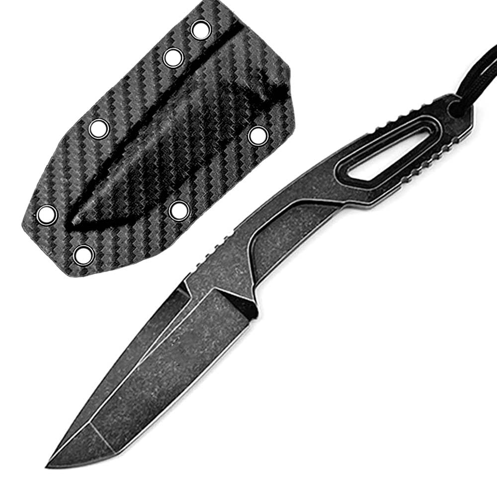 Festes Gegen Full Tang messer Edc Outdoor Jagdmesser Feststehende klinge tanto, gegen Einhandmesser, gerade scharfes stahl messer metall griff, survival fixed neck knife, Gürtelmesser mit Kydexscheide