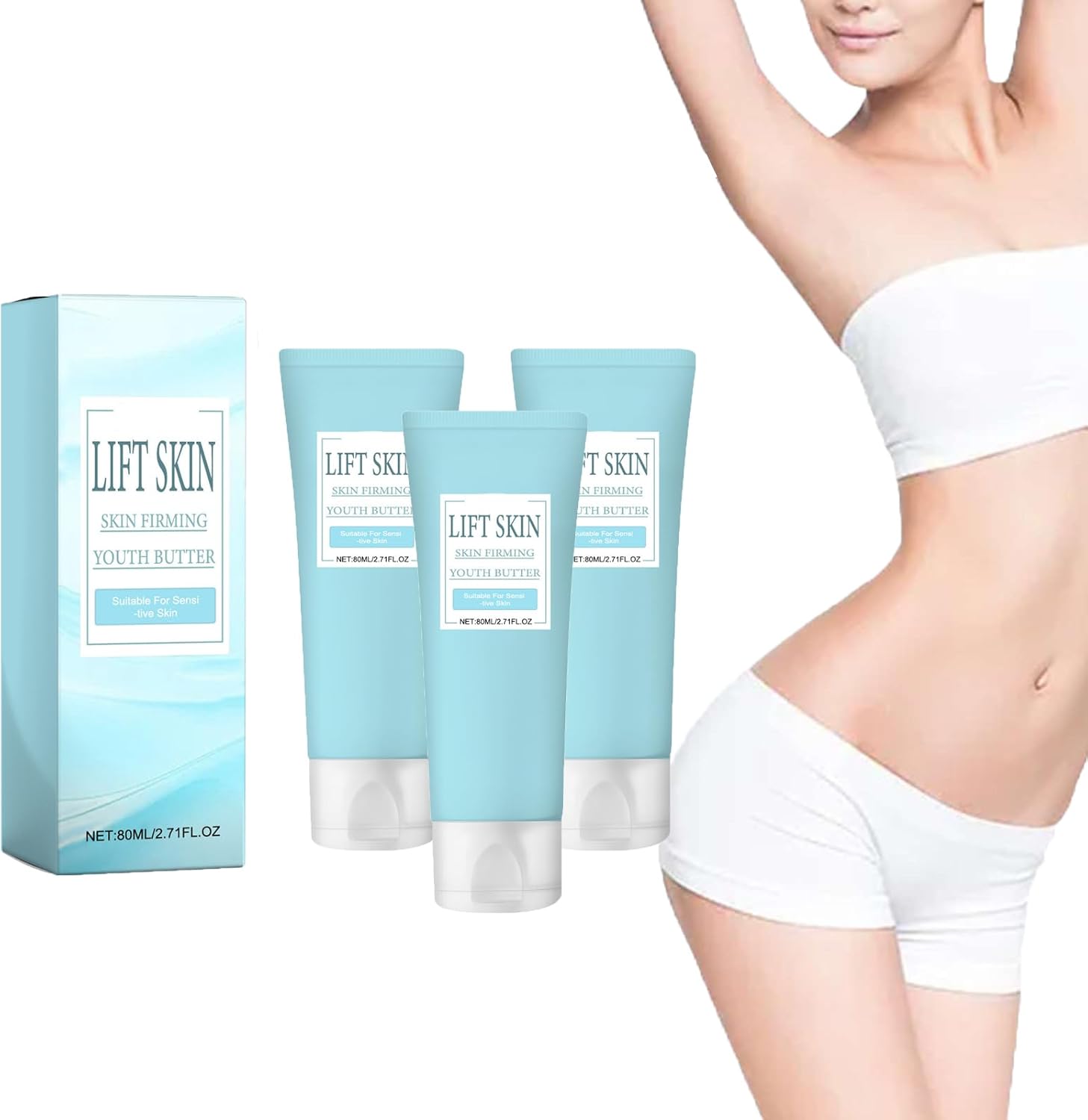 Luxelift Skin Firming Butter,Skin Firming Body Butter, Skin Firming and Tightening Lotion for Body Moisturizes Smoothing,Skin Tightening Cream for Body (3 PCS)