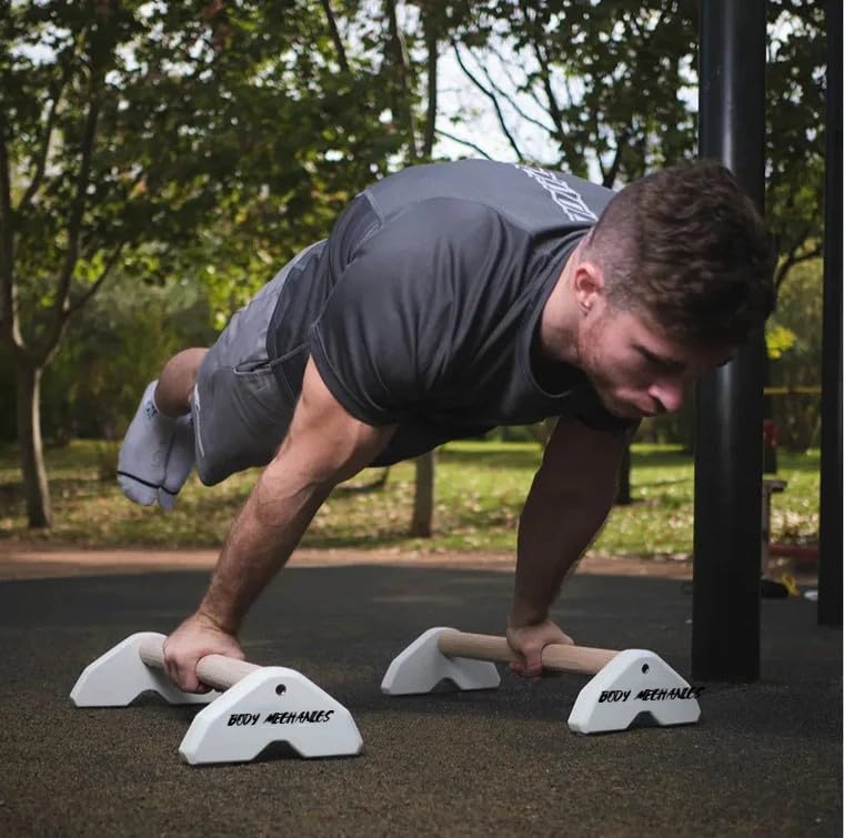 Image of CALISTHENICS PARALLETTES - BODYMECHANICS (WHITE - 8 INC)