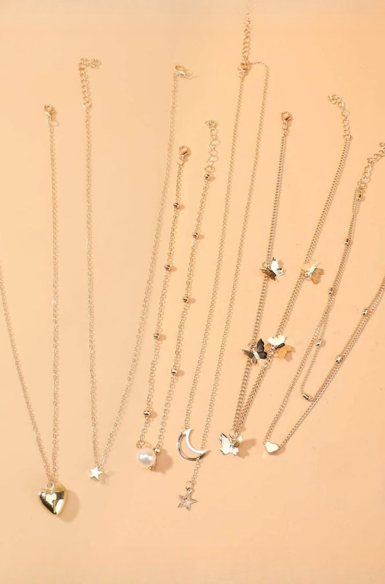 5-7 Pcs Combo Latest Stylish Western Necklace Set for Women Pendant Necklace Gifts for Girls