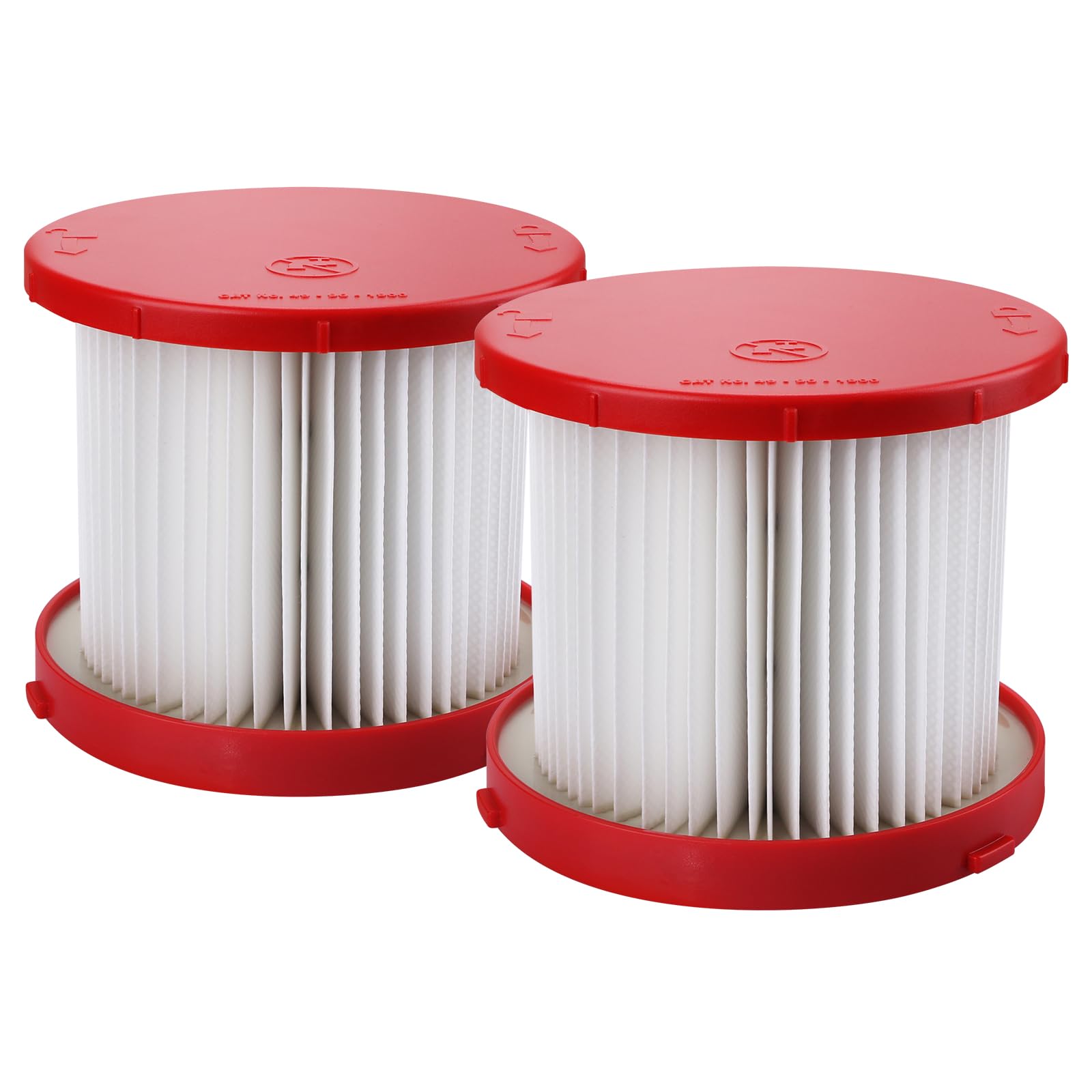 Wet Dry Vacuum HEPA Filter Replacement 49-90-1900 Fits for Milwau-kee Cordless M18 Vacuum 0780-20 & 0880-20 - 2 Pack