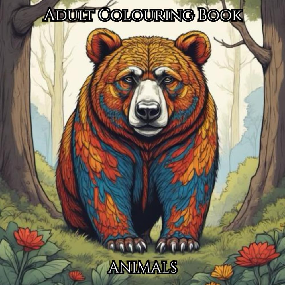 Adult Colouring Book: Animals