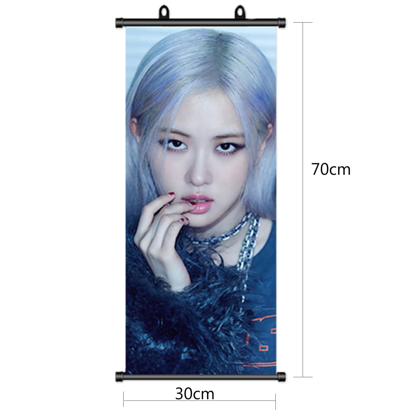 Poster Blackpink En Tissu Enroulable 70x30cm - Décoration Murale Pour Fans K-Pop Avec Tube Plastique