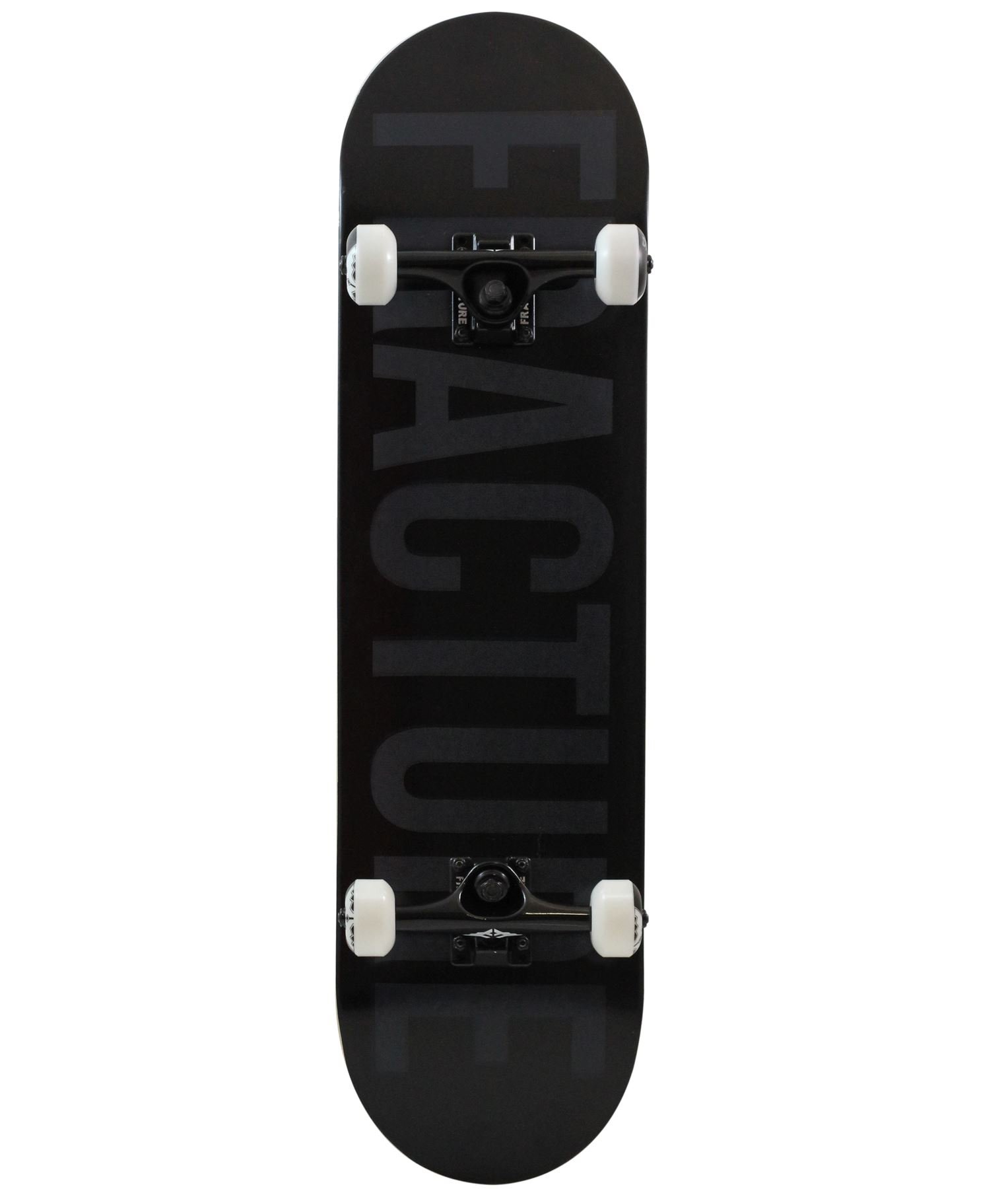 Fraktur verblasst schwarz Volle Größe komplett Skateboard – 20,3 cm – ABEC 5/52 mm