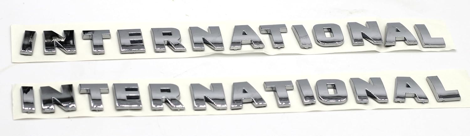 Side Fender Emblem Set (4pcs) Compatible with International 4300 DT466 Truck – Chrome Finish