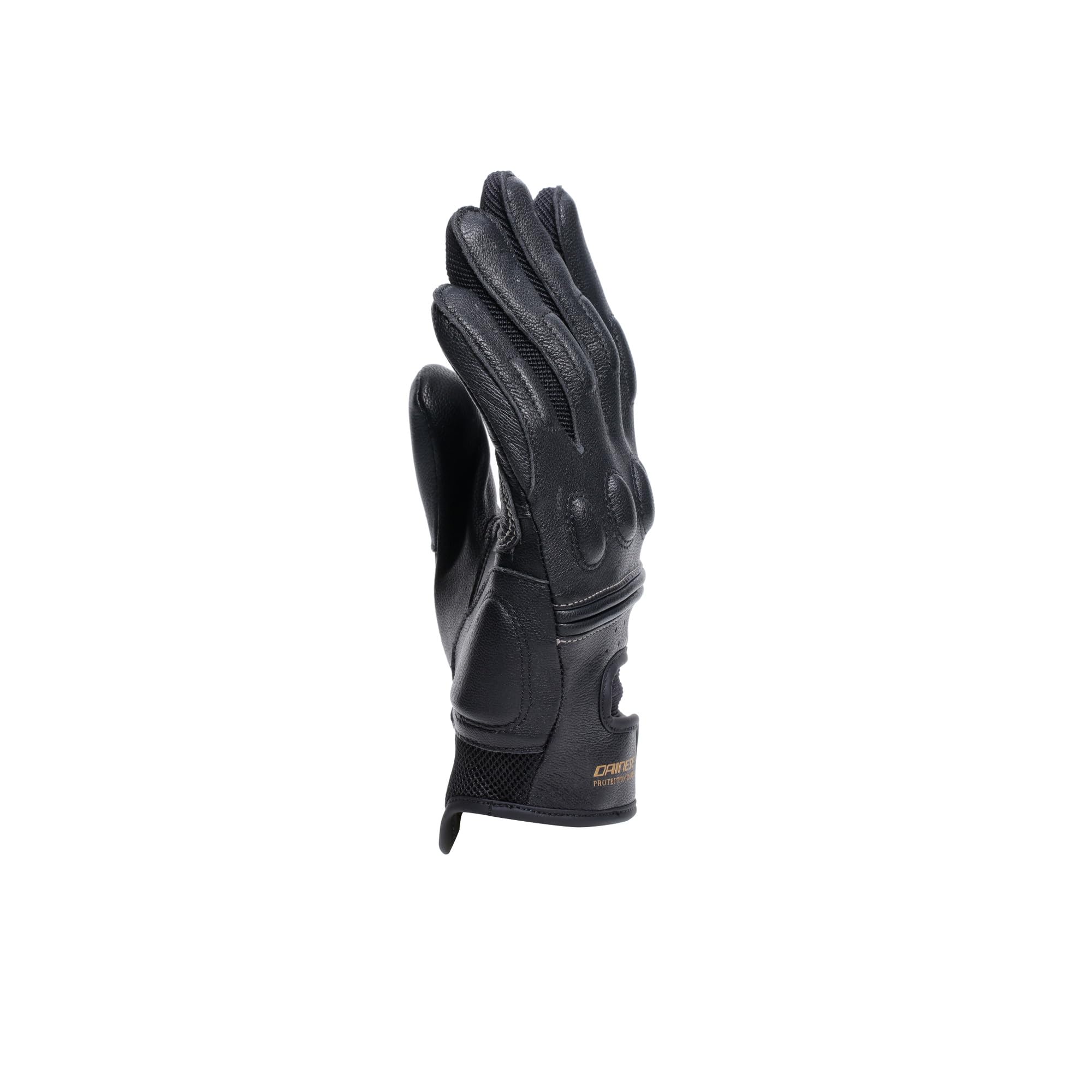 Dainese - Blackjack 2 Gloves Wmn, Guantes De Moto De Piel, Estilo Vintage, Mujer, Negro/Negro, L