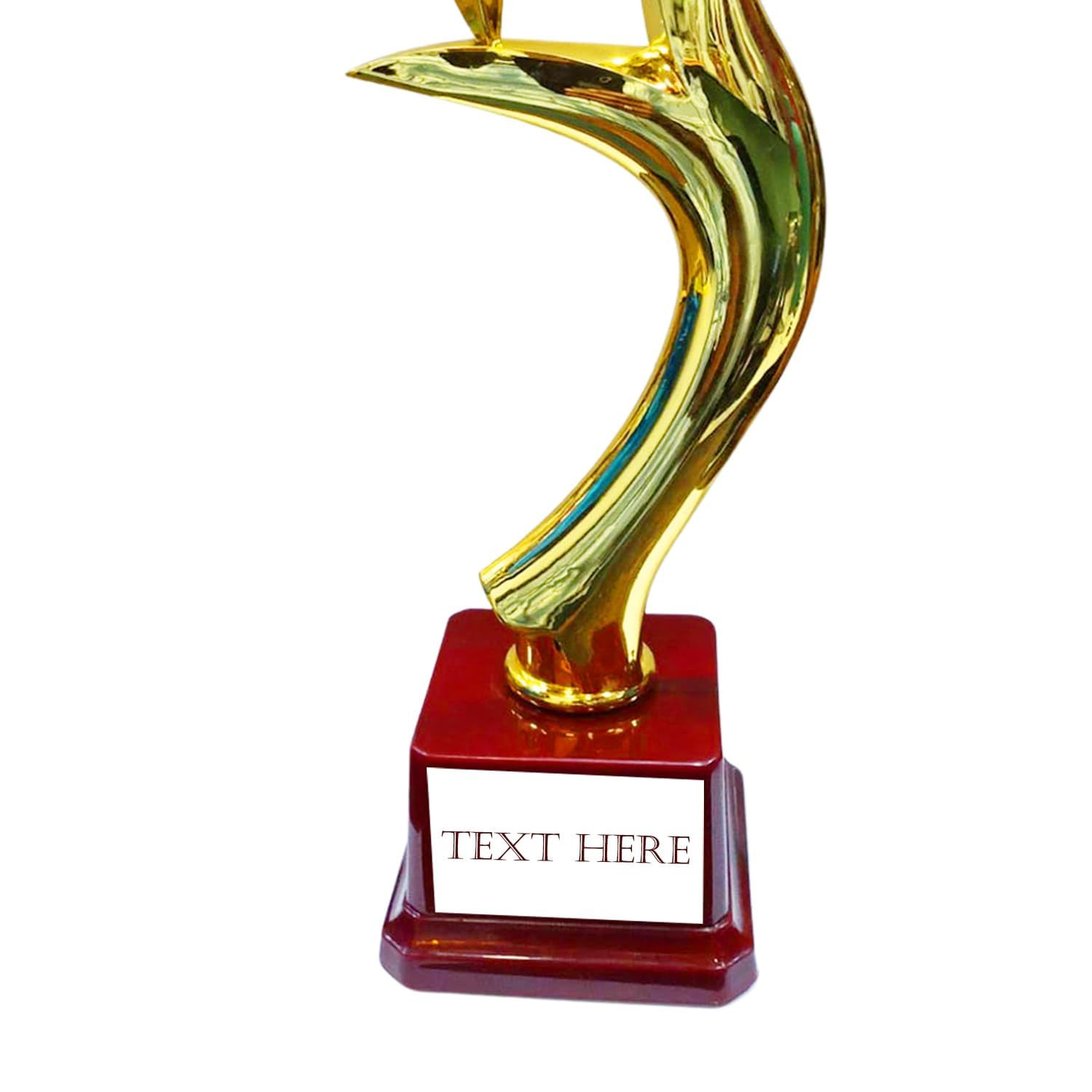THEPRINTSHINE Customized Shiny Golden Trophies with Durable Plastic Base – Big Size Personalized Awards for Winners, Events, Competitions, Appreciation, Ceremonies, Corporate Gifts & Special Occasions 1