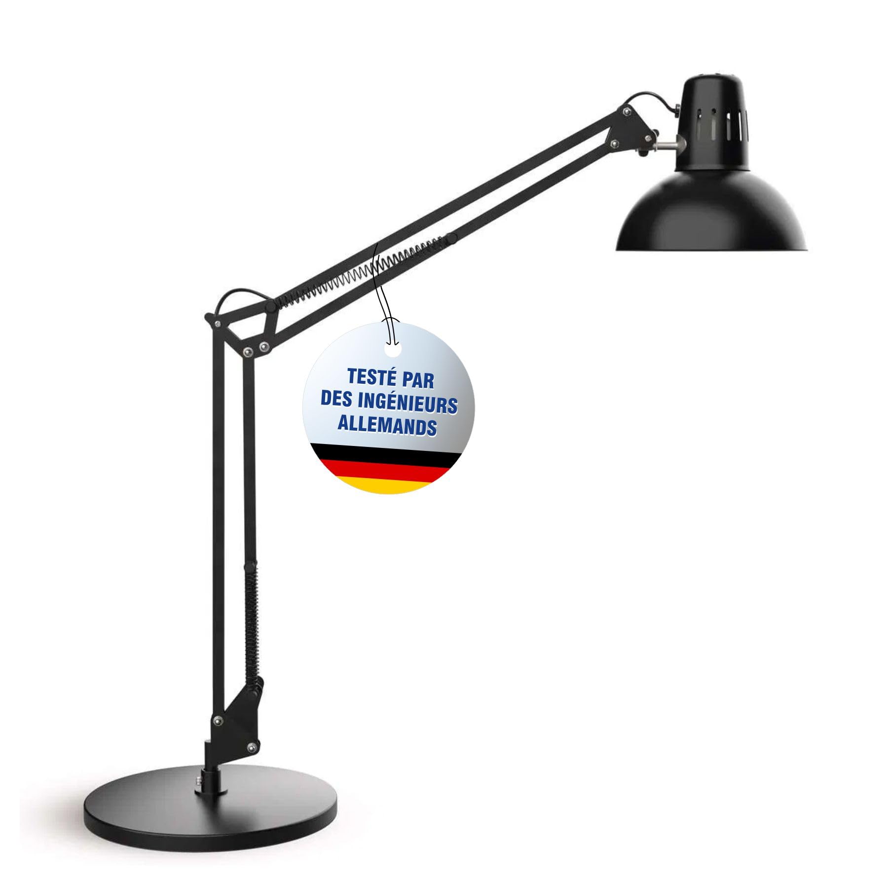 MAUL Lampe de bureau MAULstudy noir E27 bras articulé métal