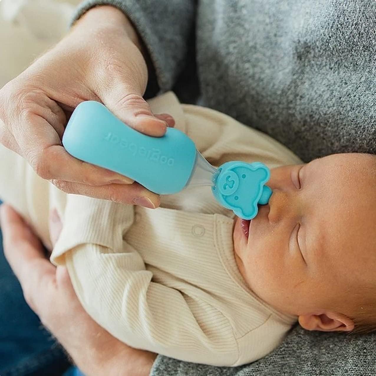 oogiebear Bulb Aspirator — The Safe Baby Nose Sucker | Baby Nasal Aspirator for Newborn Infants and Toddlers | BPA Free Clear Nose Baby Booger Sucker - Raspberry