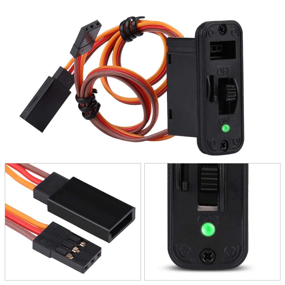 Interruttore RC Resistente LED 6-12V Per Ricevitore Batteria – Connettori JR, 12A