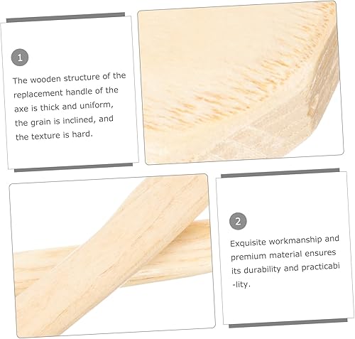 Miniatura 8 de DOITOOL 2 piezas de hacha de madera de repuesto de mango de hacha de hacha de madera de nogal, piezas de hacha, accesorios para el hogar, camping al