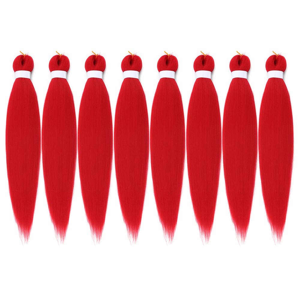 Buy Pre Stretched Braiding Hair 8Packs 26 Inch Long Red Braiding Hair