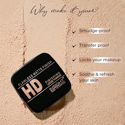 Image of INSIGHT HD Finishing Loose Powder|Matte Finish|Silky Texture| Long-Lasting | Lightweight |Controls Oil & Sebum | Blurs Pores & Fine Lines|Suitable for All Skin|Light-30g (Pack of 2)