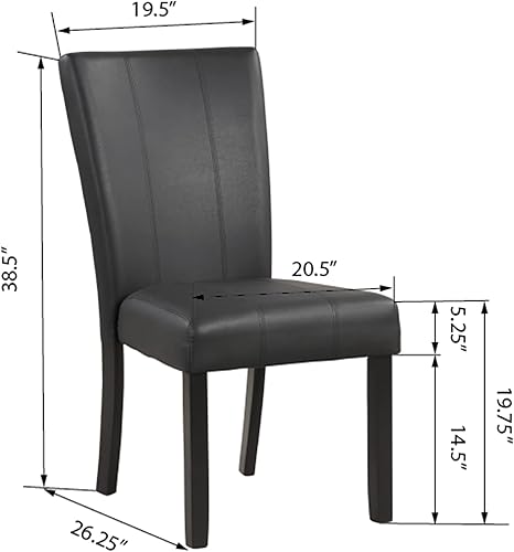Miniatura 6 de OYN Juego de 7 piezas resistente con mesa de comedor de mármol sintético y 6 sillas tapizadas de poliuretano para el hogar cocina y comedor desayuno