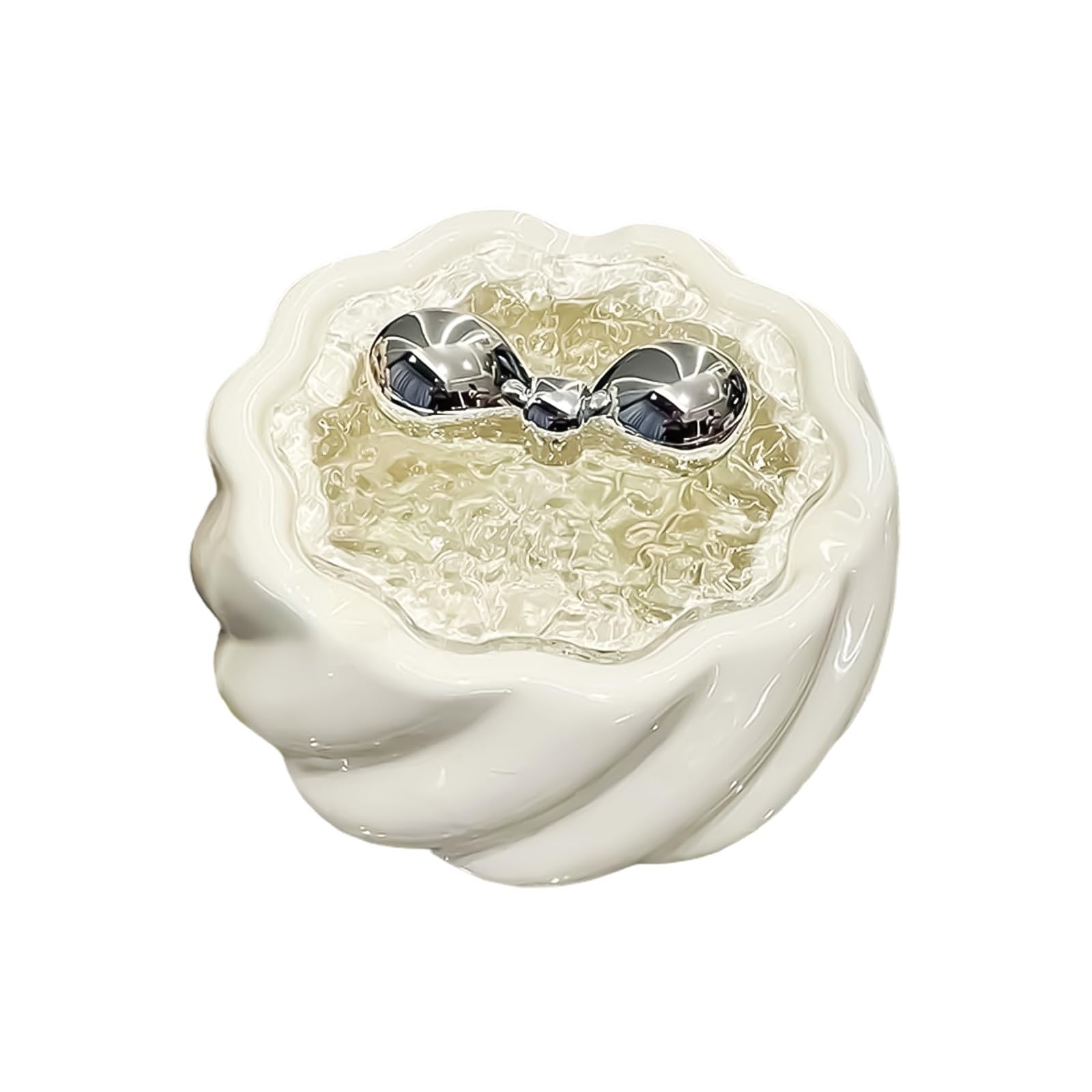 Ceramic Ashtray with Lid Ice Cream to Ashes Scattering Ashes Holder for for Living Room Setting Ice Cream