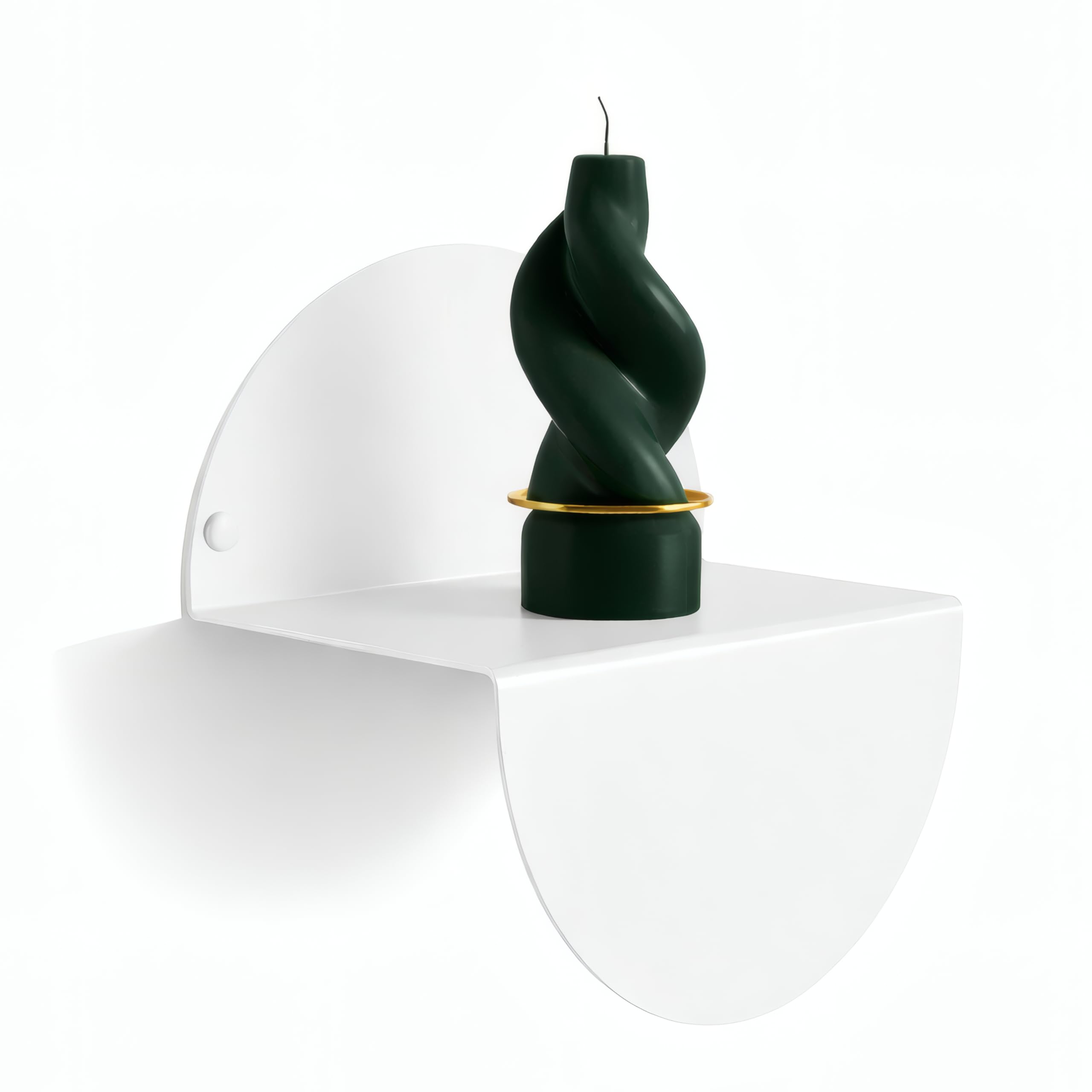 Audace Riflesso – Étagère Murale Métallique Blanc Mat 20x10 cm – Étagère Flottante Design, Installation Facile, Étagère Murale Salle de Bain, Entrée, Salon ou Chambre, Made in Italy
