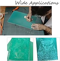 Vista 6 de GLOBLELAND Bloque de tallado de goma verde oscuro, bloque de goma, bloque de linóleo, kit de fabricación de sellos, bloques de tallado de sellos