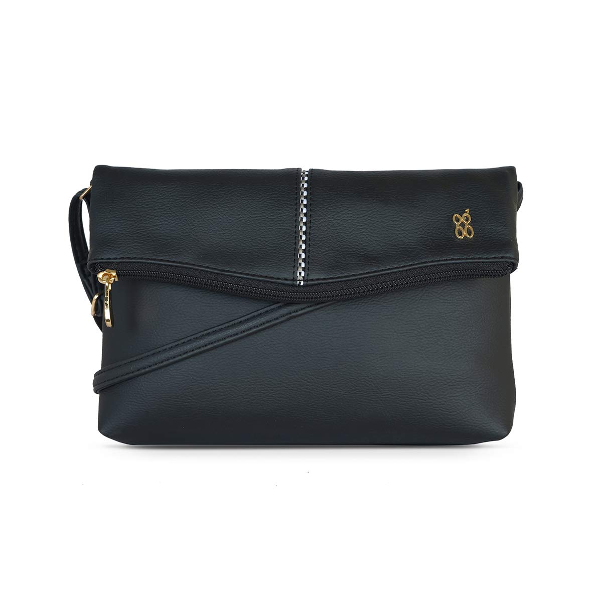 Baggit Women Black Saddel Sling Bag Small Size | Ladies Stylish Casual Cross Body Purse Handbag (B0C1NZFFR6) Amazon Price History, Amazon Price Tracker