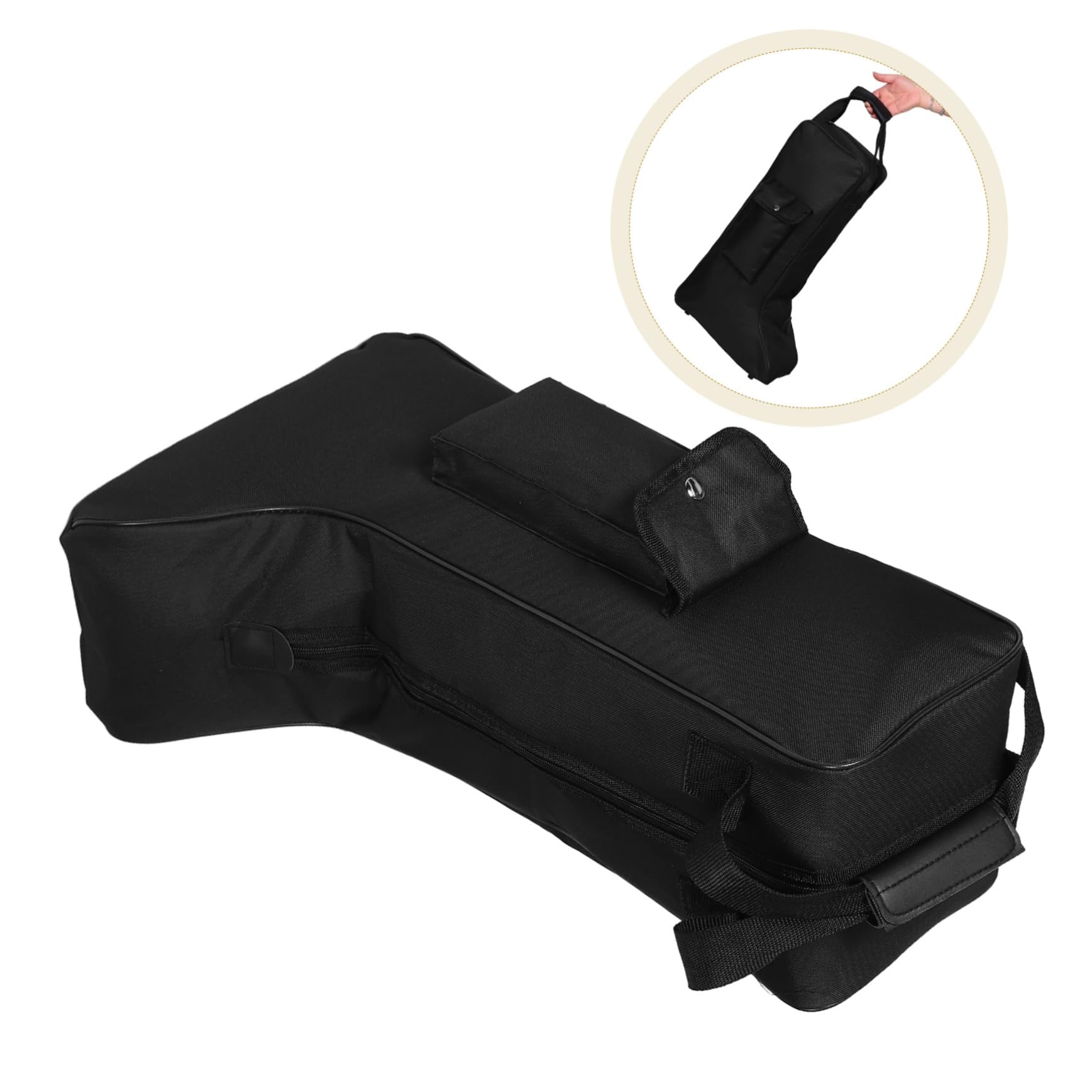 Alipis Borsa Porta Stivali da Equitazione Oxford, Nero, Tasca Frontale, Compatta e Portatile, per Escursioni e Competizioni