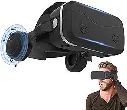 óculos de realidade virtual | Fones de ouvido de realidade virtual para PC com lente HD Blue Light,PC com headset VR respirável para transformar seu smartphone em um cinema 3D privado e tela Aelevate