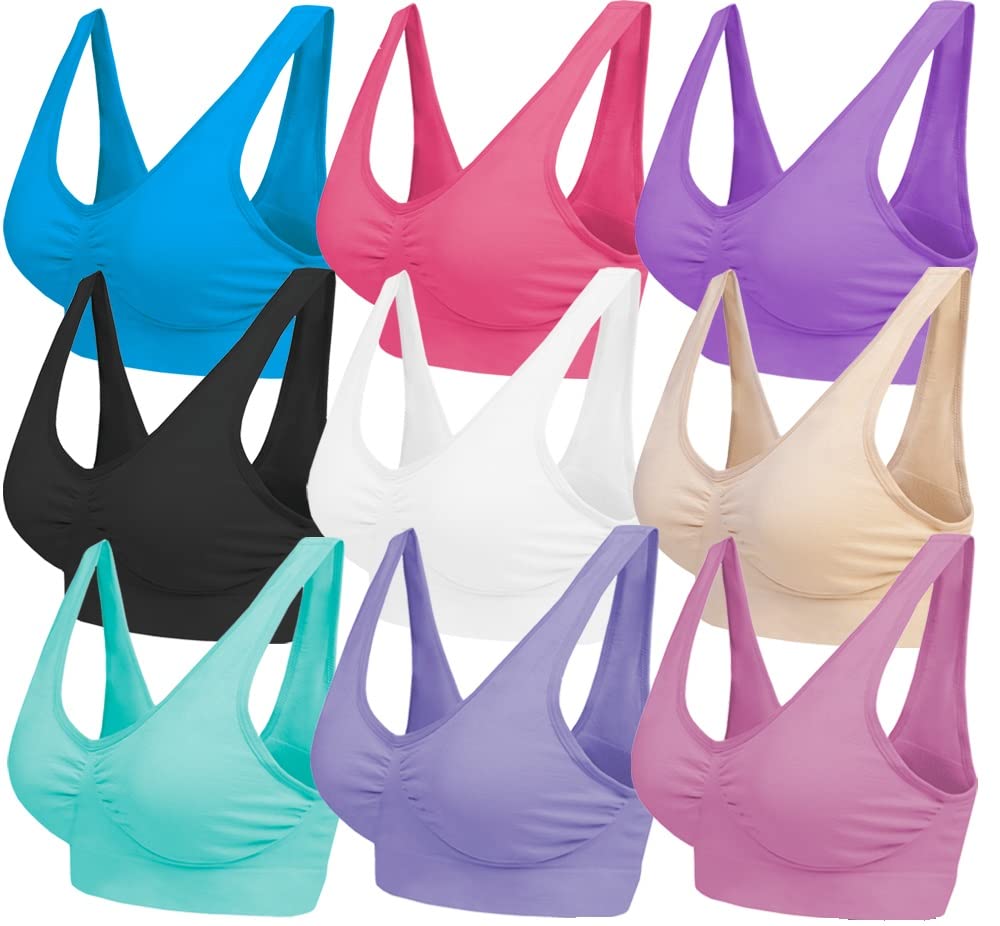 Multipack Seamless Comfort Bras Sleep Bras Sizes 8-24 Not Padded Wireless