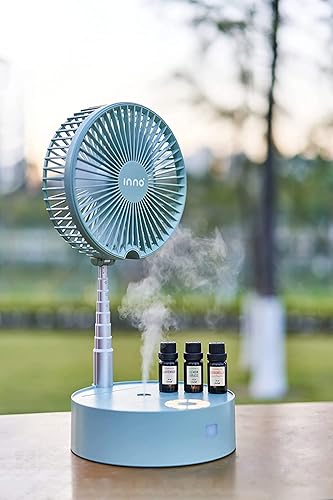 Miniatura 4 de Ventilador portátil y difusor de aceites esenciales  Ventilador plegable de pie o escritorio con luz nocturna difusor de aire humidificador  24