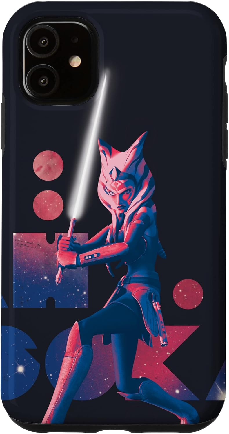 iPhone 12 mini Star Wars The Clone Wars Ahsoka Tano Pink Galaxy Case