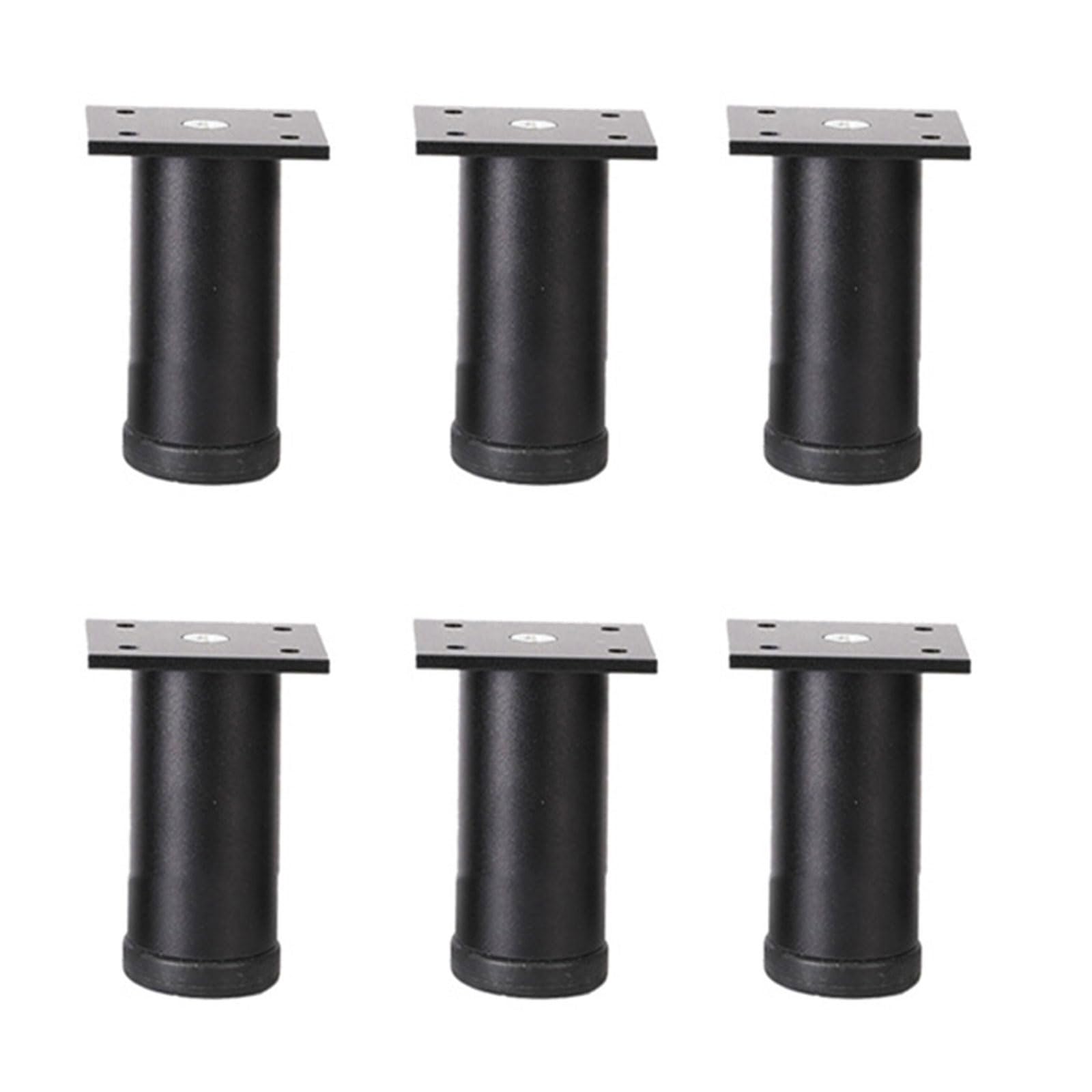 Elnwnnkc Black 6Pcs Aluminum Alloys Bed Frame Legs Adjustable Height Furnitures Feet Bottom Load-Bearing Bracket Aluminum Legs