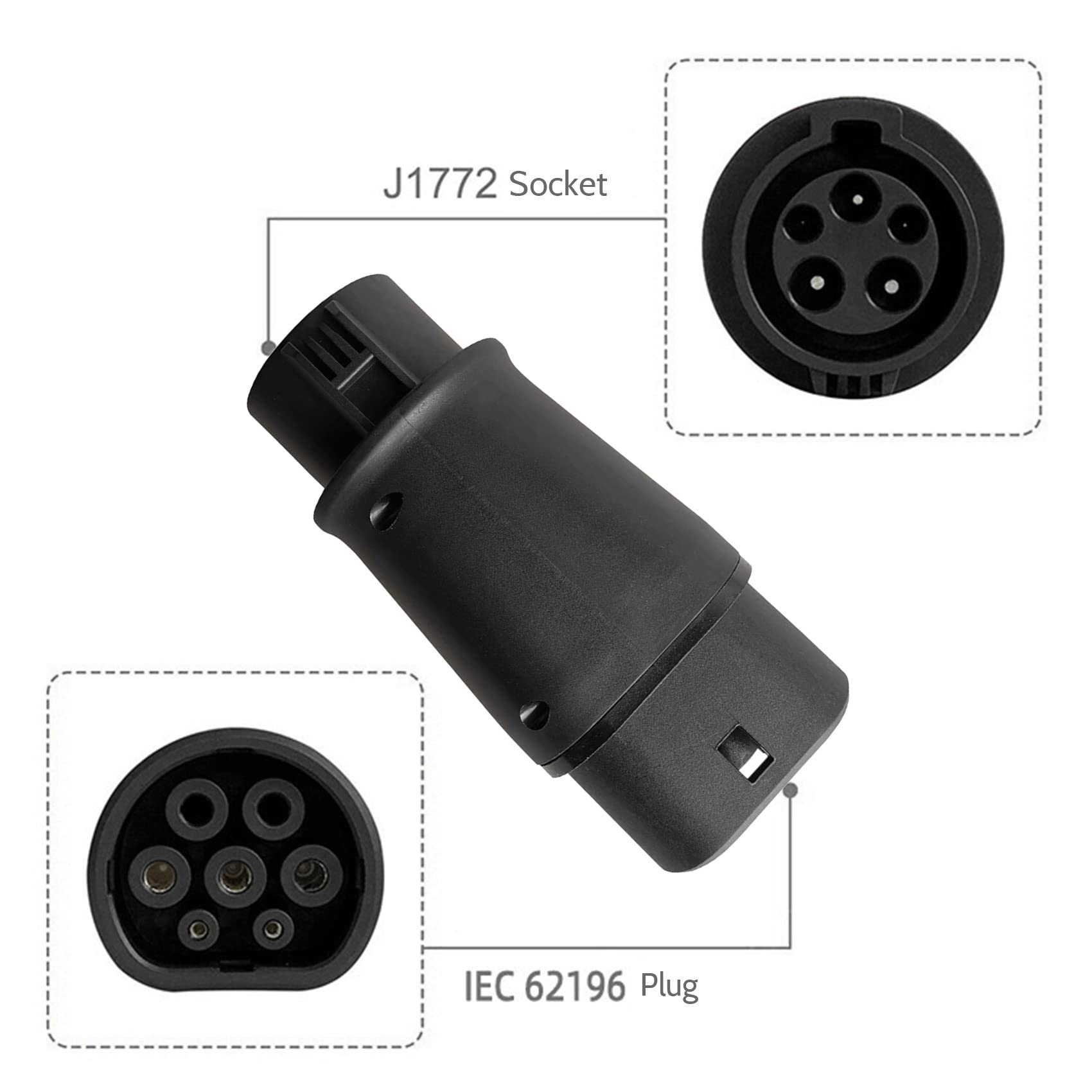 VENEKA 2X EVSE J1772 adapter typu 1 jeden typ 2 gniazdo elektryczne do pojazdu wtyczka ładowarki samochodowej EV adapter IEC 62196 do pojazdu samochodowego