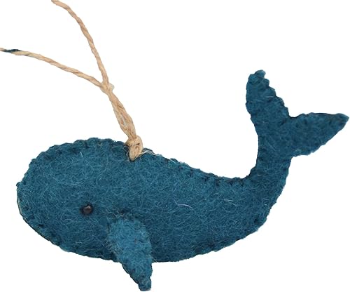 Adorno navideño de fieltro de ballena