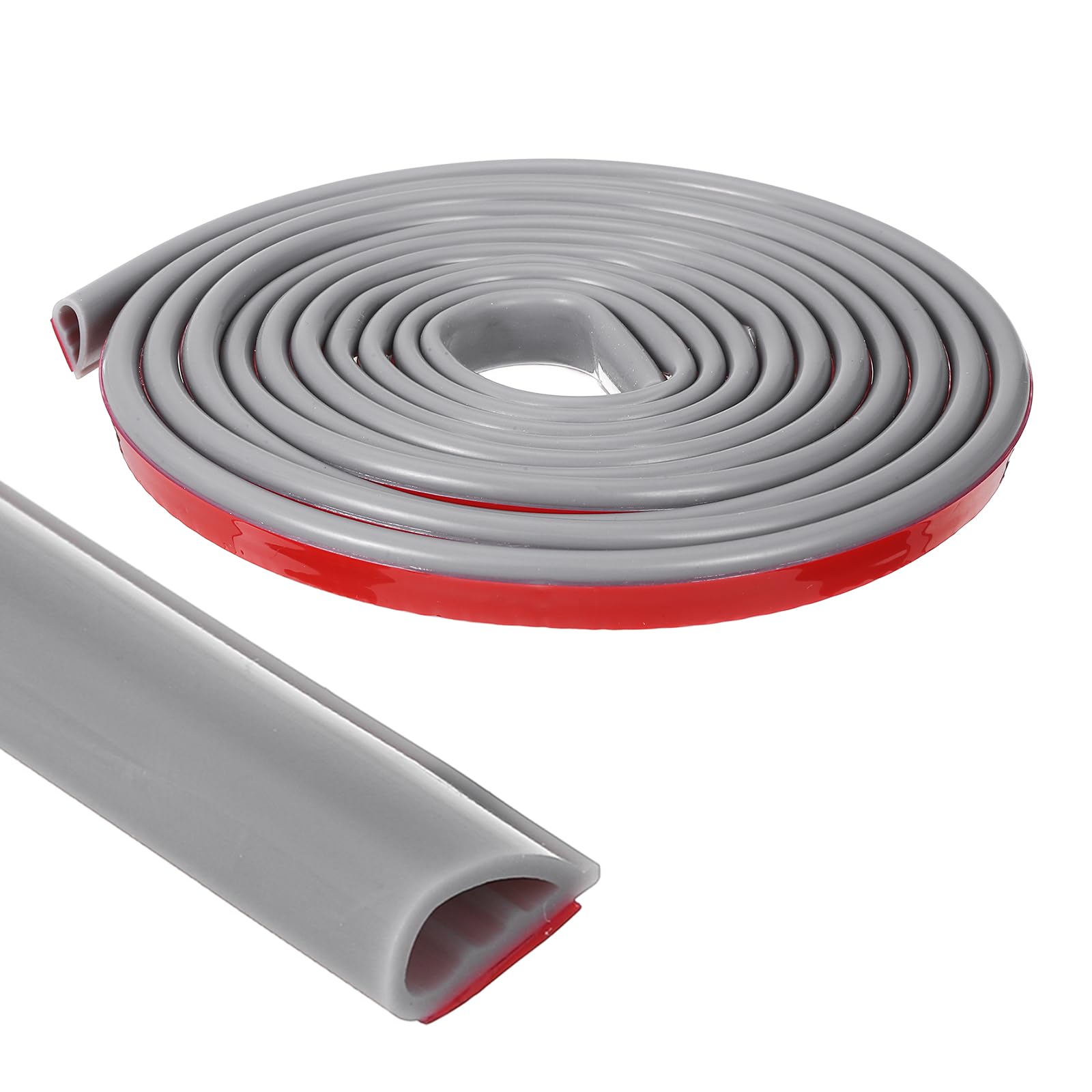 Nexarelle Smoke Fire Seal Strip, 9.8 Feet Door Seal Tape Self Adhesive Graphite Rubber Composite Material for Fire Rated Windows Steel Doors, 1/2" W x 1/4" H, Gray