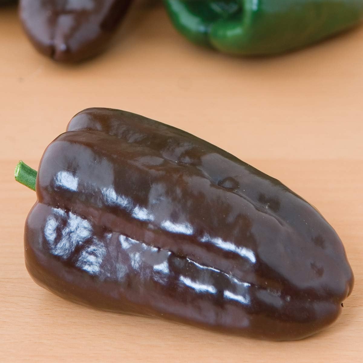 Burpee Poblano' (Ancho) 4" Heart-Shaped Dark Green to Red Peppers, 3 Live Plants | 2 1/2" Pot