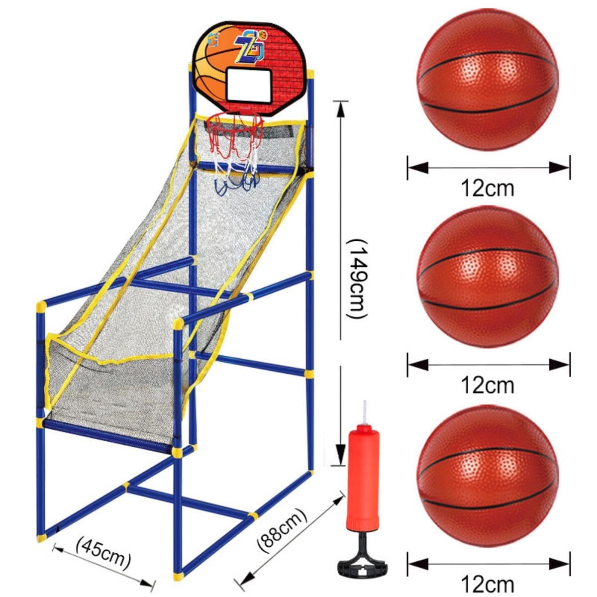 Baoblaze Gioco di Basket Arcade per Bambini Canestro da Basket al Coperto Porta da Basket per Ragazzi e Ragazze, con 3 Palline