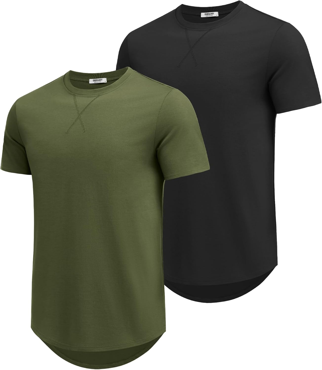 COOFANDY Mens T Shirts Casual Short Sleeve Cotton Tee Shirts Hipster Hip Hop Longline T-Shirt Basic Summer Tops - Image 6