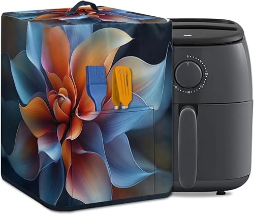FOR U DESIGNS Cubiertas antipolvo para freidora de aire para encimera de cocina, diseño de flores abstractas coloridas para electrodomésticos