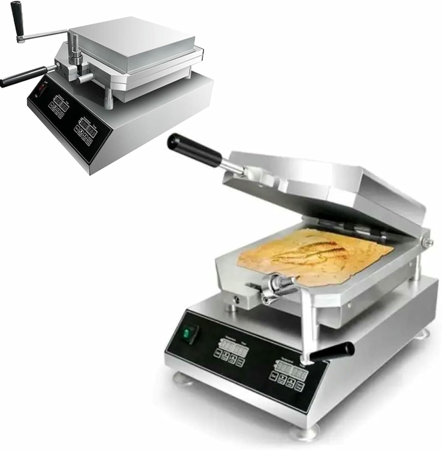 Commercial Seafood Cake Maker,Commercial Senbei Machine,2800W Non-Stick Crepe Pan, Adjustable Temperature