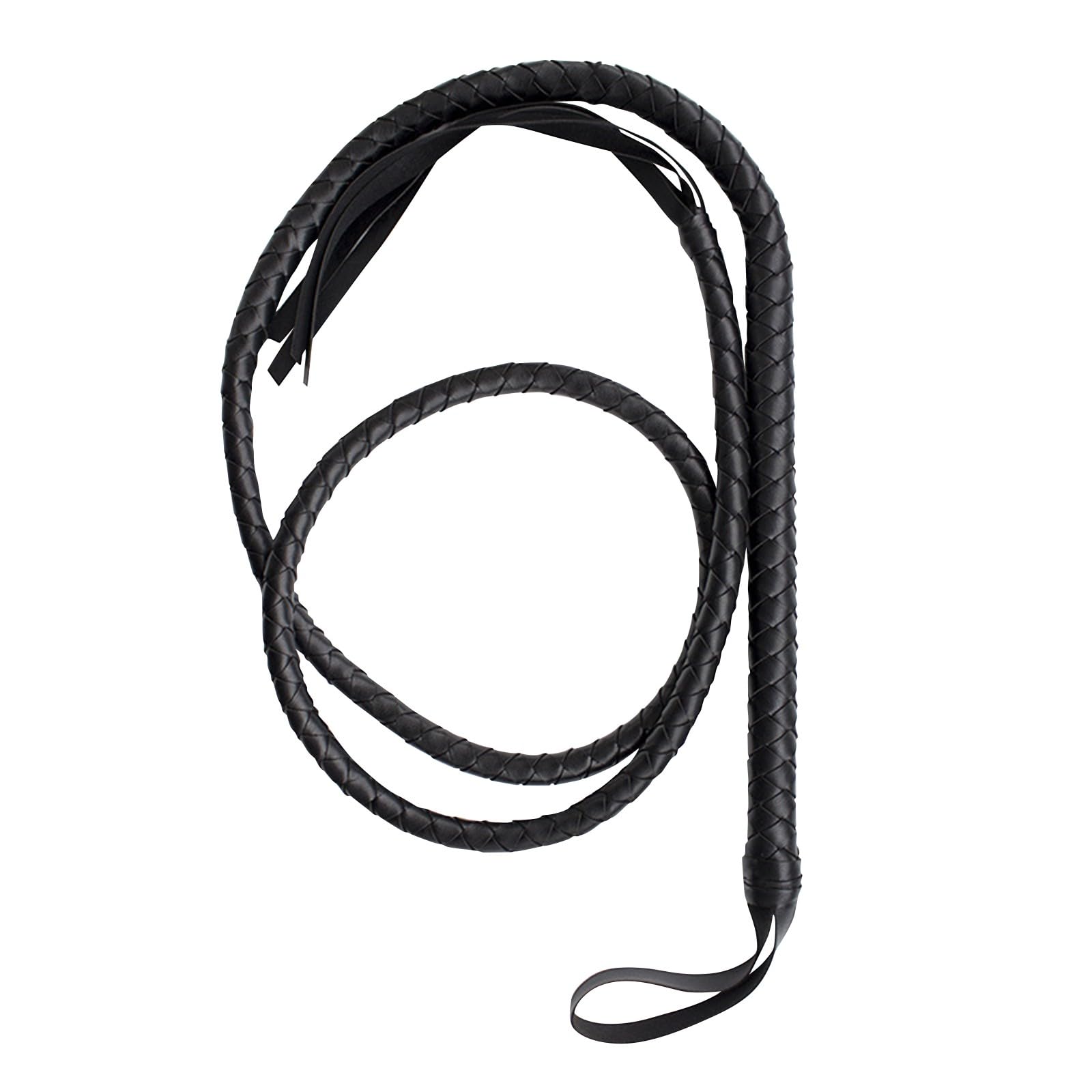 Cravache d'équitation 185 cm Noire Style cowboy occidental Accessoire Halloween