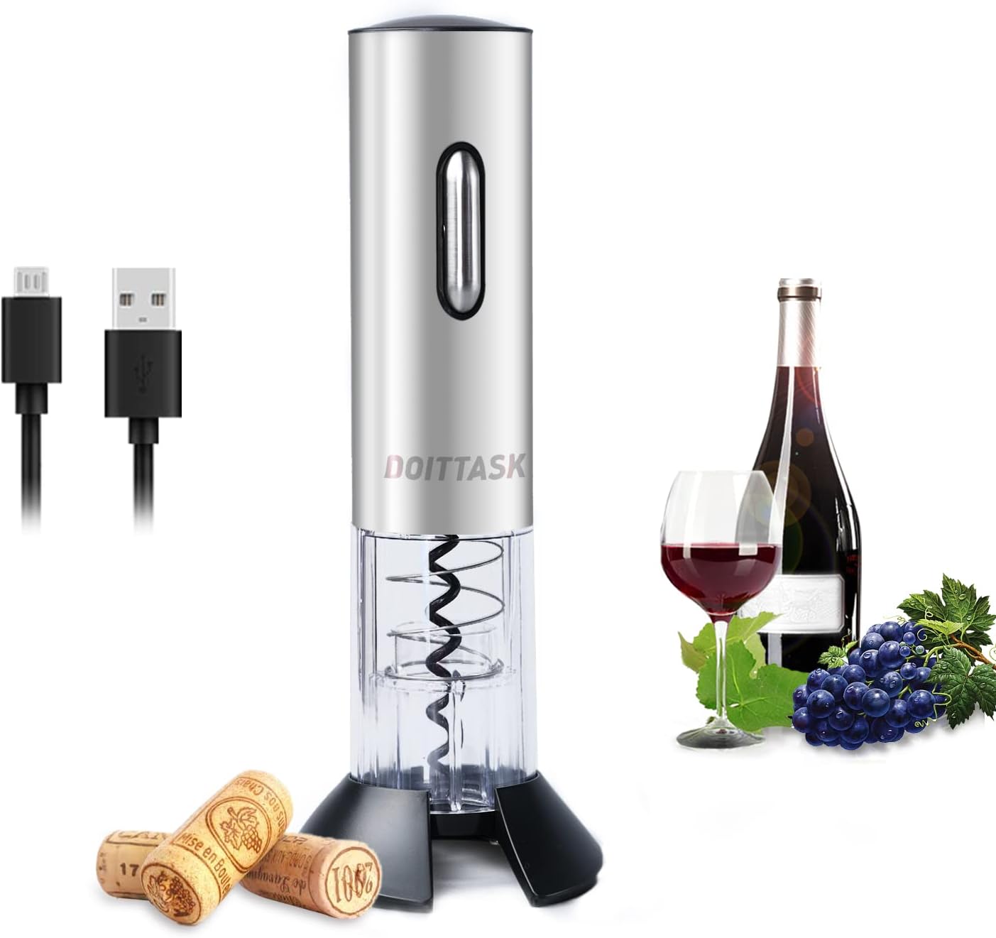 DOITTASK Wine Opener, Electric Automatic Corkscrew