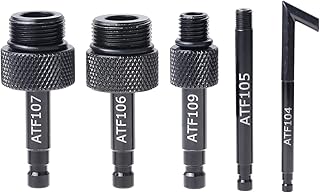 ATF Filler Adapters, 5Pcs Transmission Service Fluid Oil Filling Filler Adapter, Compatible with DSG at CVT 09G 01J 722.9 for VW Audi Benz