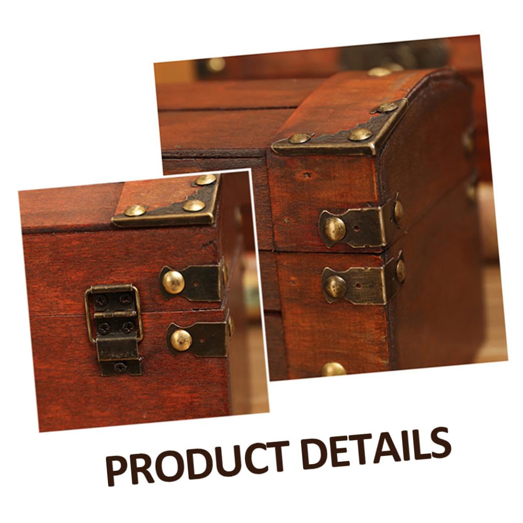 Vintage Holzkiste mit Deckel Antike Aufbewahrungsbox für Schmuck und Fotorequisiten Dekorativer Aufbewahrungskoffer für Zuhause und Fotografie