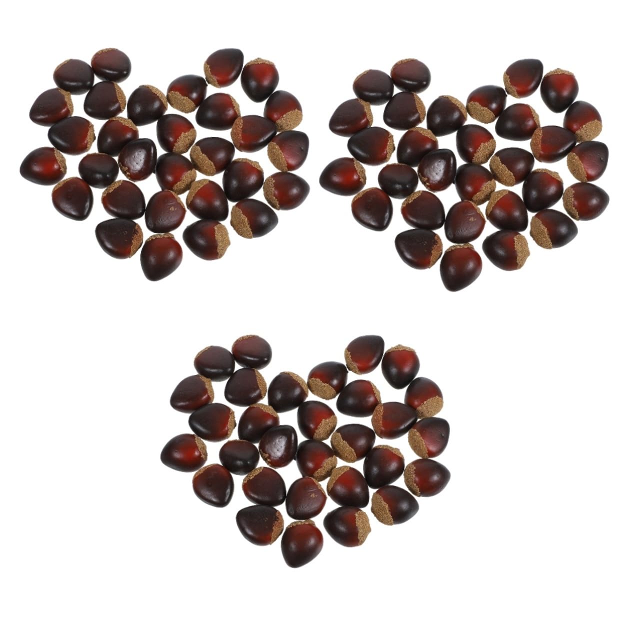 Castañas de espuma falsas PRETYZOOM de 90 piezas para decoración de cocina y frutos secos de imitación